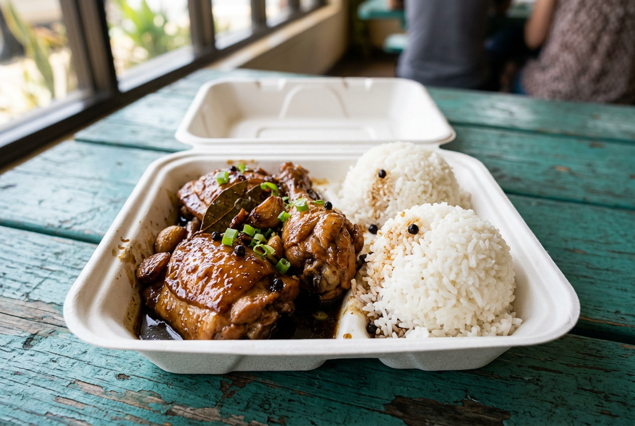 Chicken and pork adobo