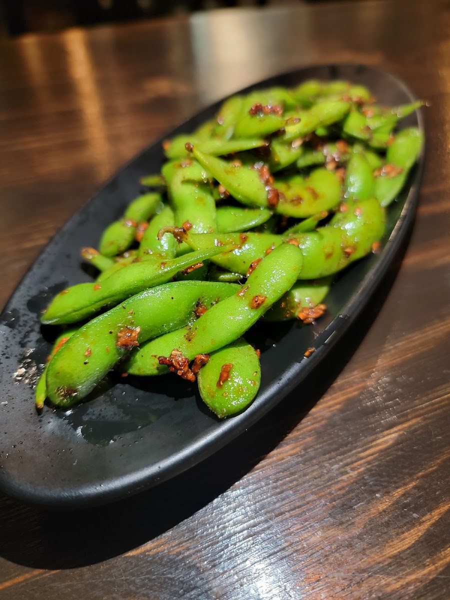 Spicy Garlic Edamame
